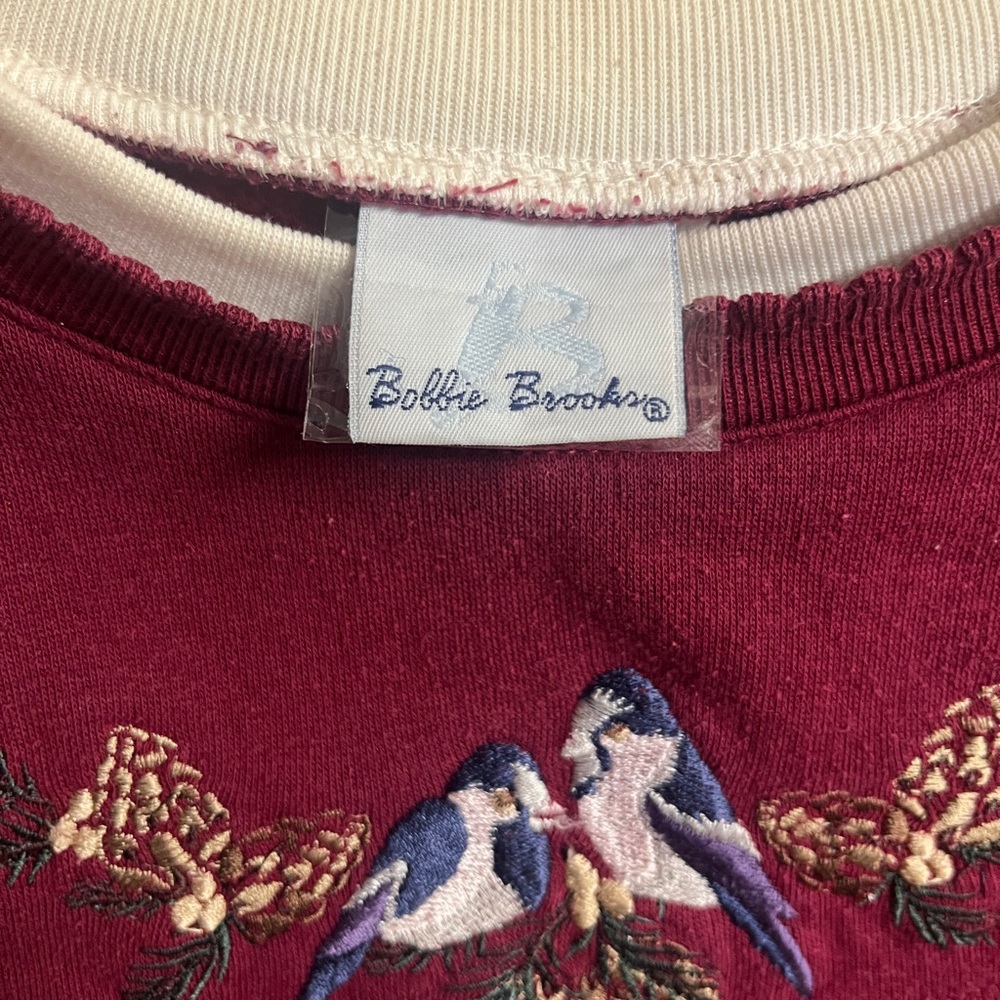 2 sets Vintage Bobbie Brooks knit shirt/pant sets with embroidery accents
